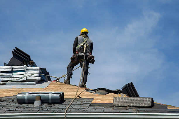 Professional Gutter Installation technician working in North East, PA